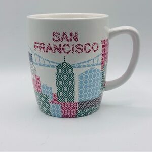 SAN FRANCISCO SKYLINE - QUILT PATTERN MUG - Stoneware - 4”, NWOT